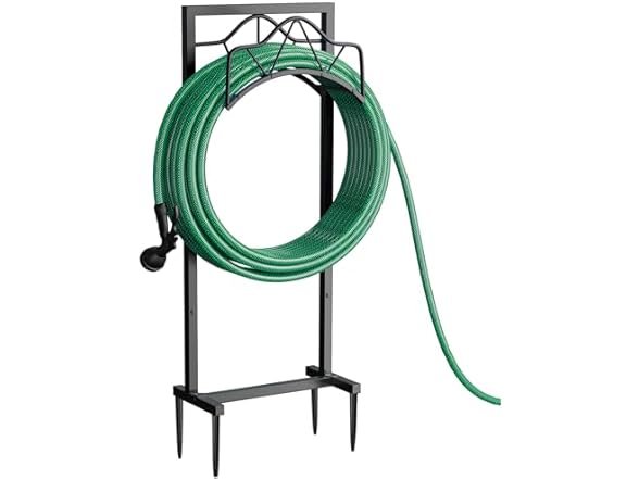 freestanding garden hose holder
