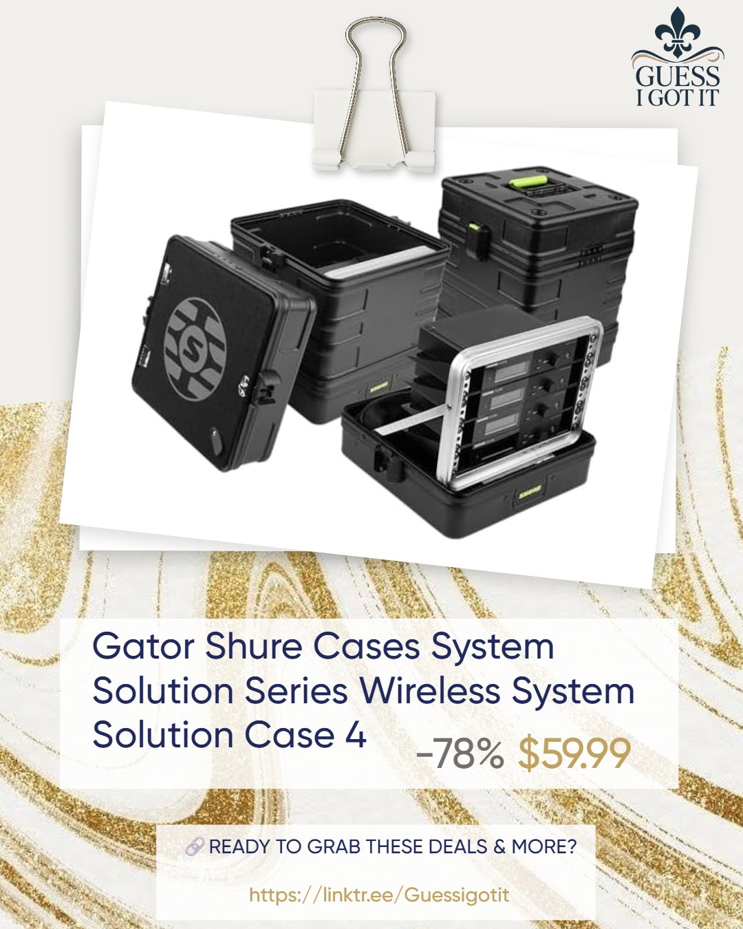 78% OFF! Gator Shure Wireless System Case (Holds 4) – Only $59.99! untitled project (51)
