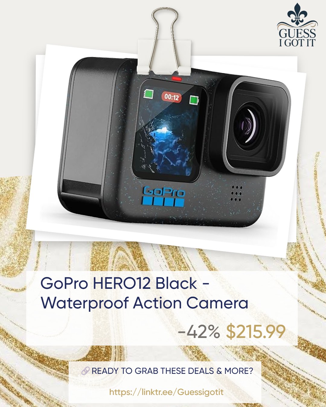 42% OFF! GoPro HERO12 Black Action Camera – Only $215.99! untitled project (52)