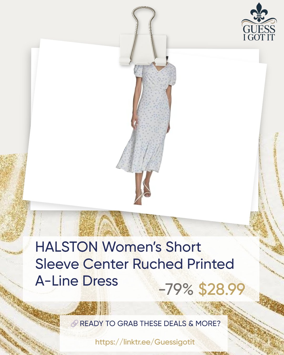 79% OFF! HALSTON Women's Center Ruched A-Line Dress – Only $28.99! untitled project (61)