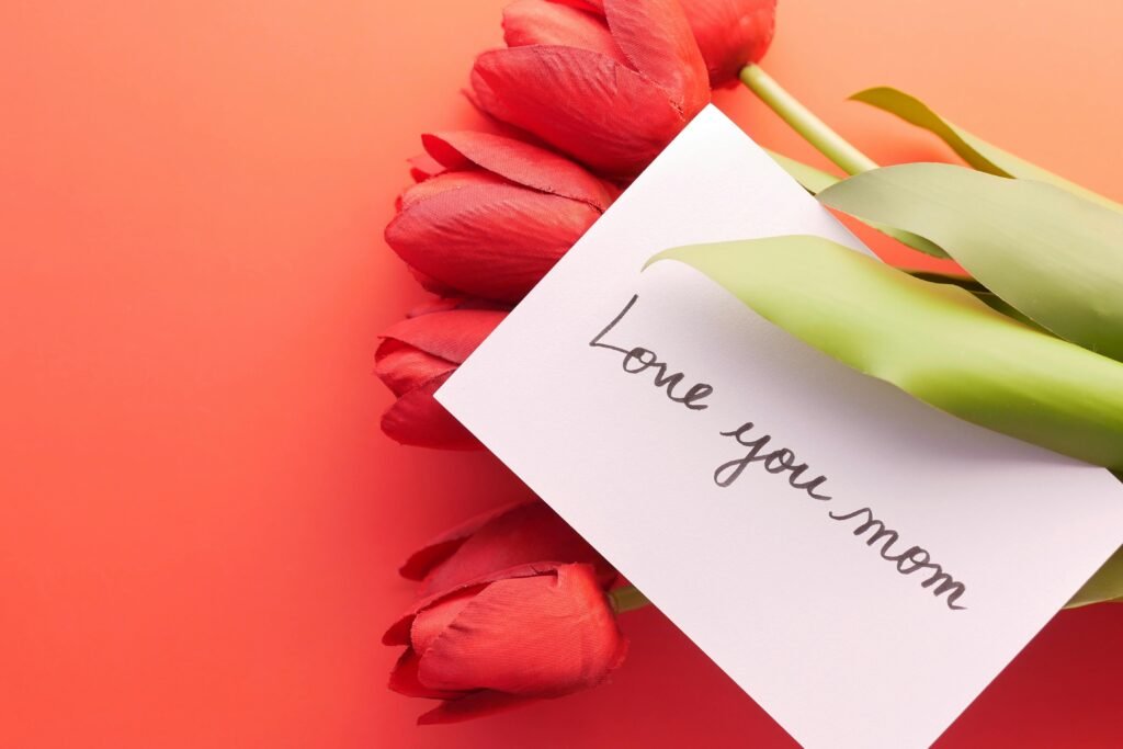 Red tulips and a 