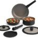 BELLA 8‑Piece Removable Handle Cookware Set