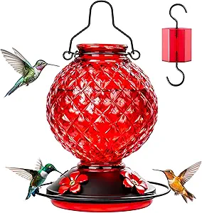 Tegarbed Glass Hummingbird Feeder