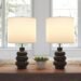 Lumspax 17.5" Black Ceramic Gourd Table Lamps – Set of 2 71voyxtqtil. ac sx679